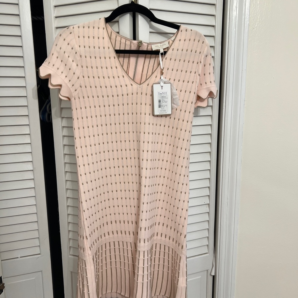 Ted Baker Elegant Pink Knit Dress